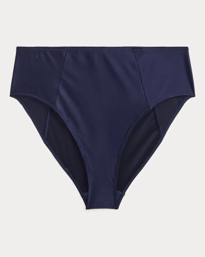 Ralph Lauren Satin-Slip mit hoher Leibhöhe Blue