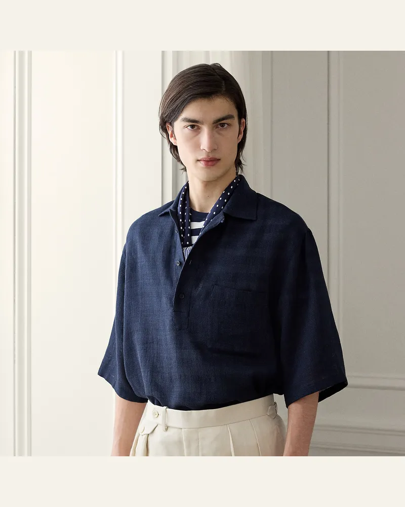 Ralph Lauren Relaxed-Fit Hemd mit Korbmuster Blue