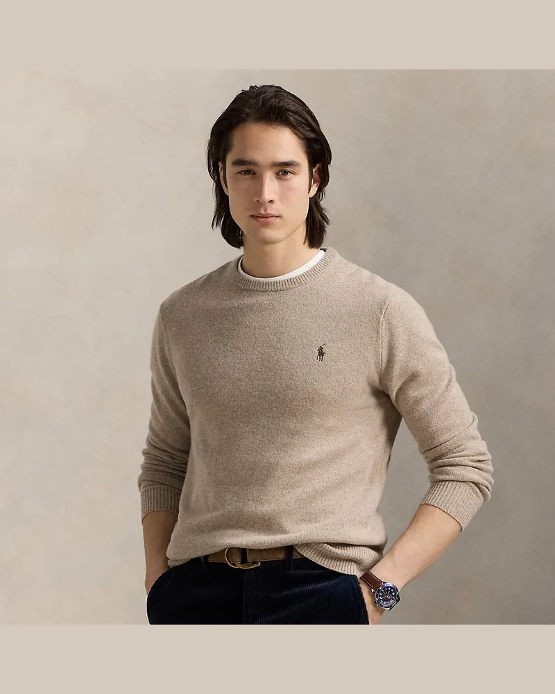 Ralph Lauren Wollpullover mit Rundhalsausschnitt Natural