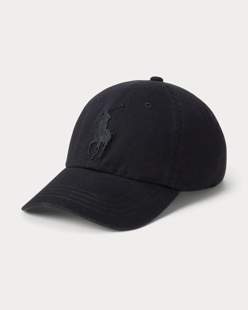 Ralph Lauren Twill-Baseballkappe mit Big Pony Black
