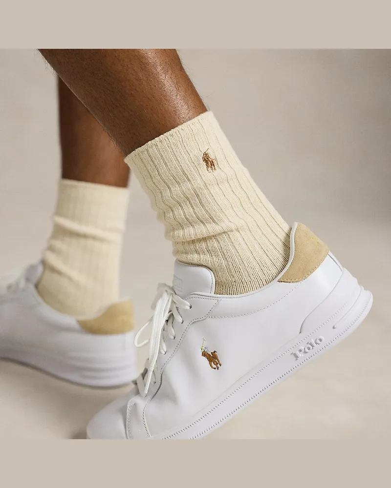 Ralph Lauren Leder-Sneaker Heritage Court II White