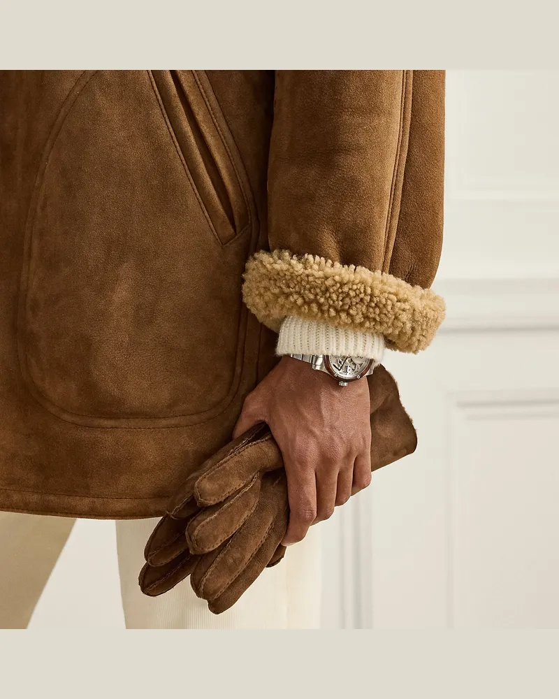 Ralph Lauren Handschuhe aus Lammfell Brown