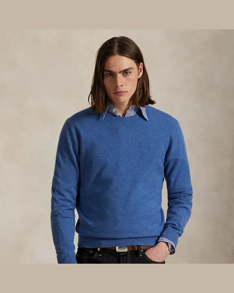 Ralph Lauren Wollpullover mit Rundhalsausschnitt Blue