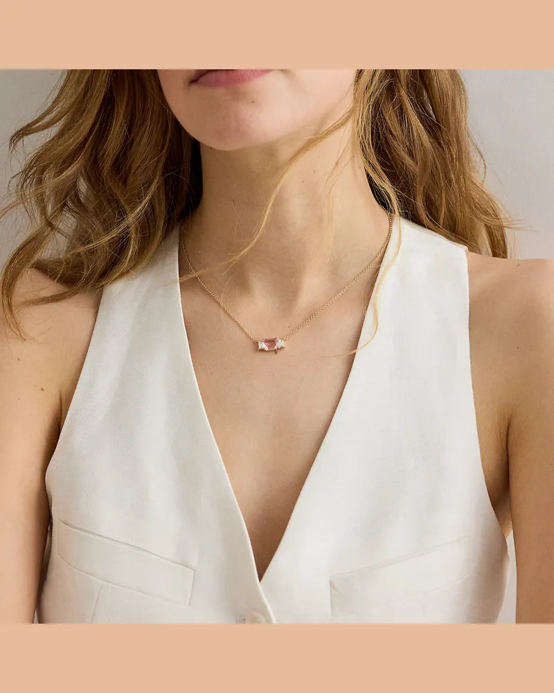 Ralph Lauren Vergoldete Halskette mit Anhänger Gold