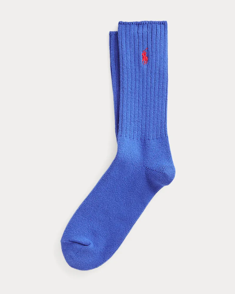 Ralph Lauren Crew-Socken mit charakteristischem Pony Purple