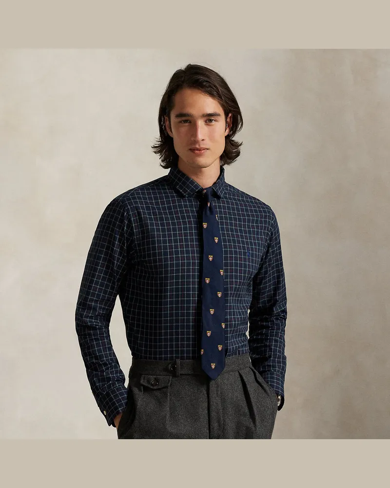 Ralph Lauren Custom-Fit Karohemd aus Twill Blue