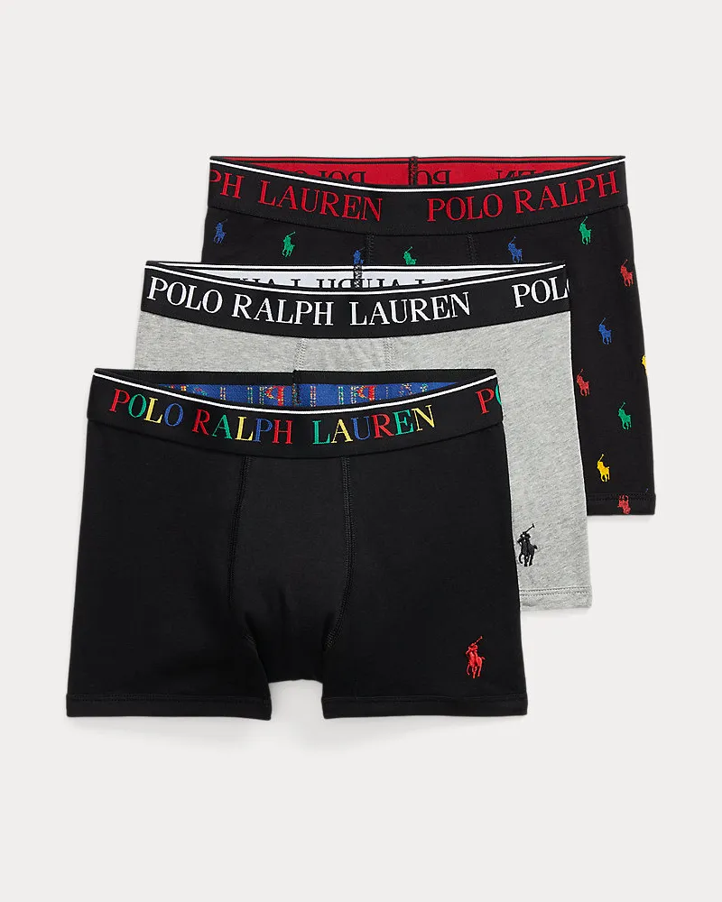 Ralph Lauren 3er-Pack Boxerslips aus Stretchjersey Black