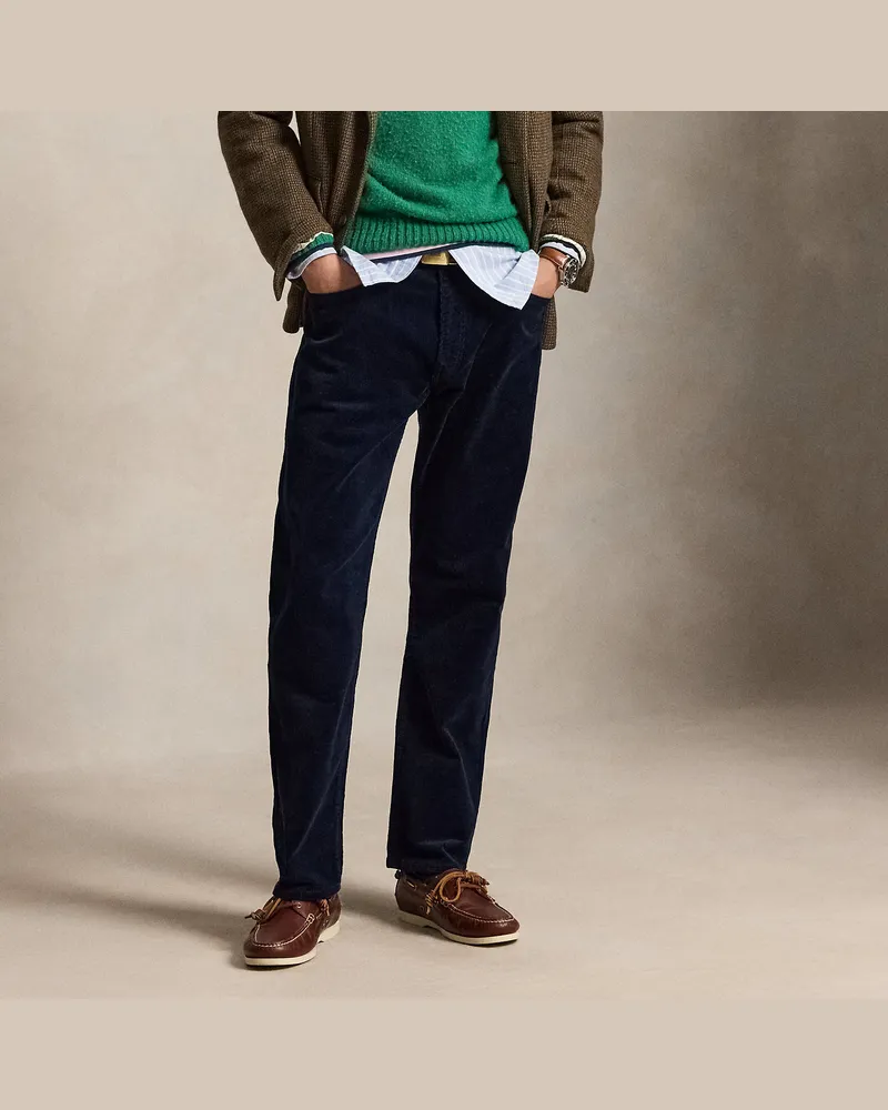 Ralph Lauren Straight-Fit Kordsamthose Hampton Blue