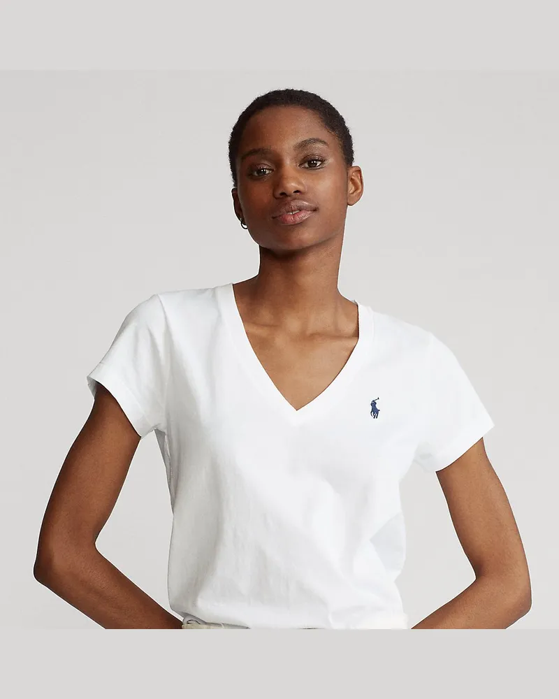 Ralph Lauren T-Shirt aus Baumwolljersey White
