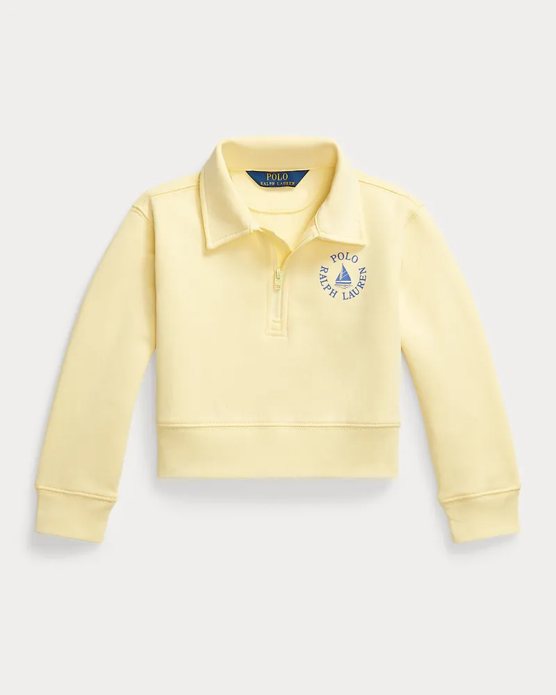 Ralph Lauren Kastenförmiges Sweatshirt mit Kragen Yellow