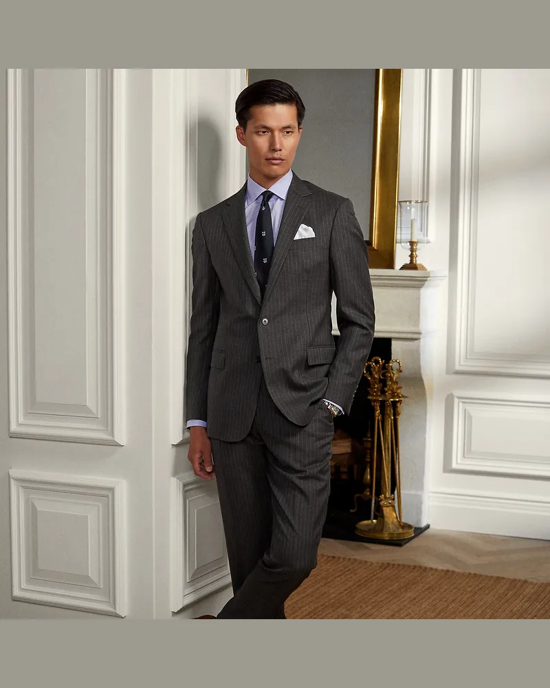 Ralph Lauren Nadelstreifenanzug Gregory aus Wolltwill Multi