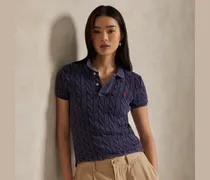 Poloshirt mit Zopfmuster