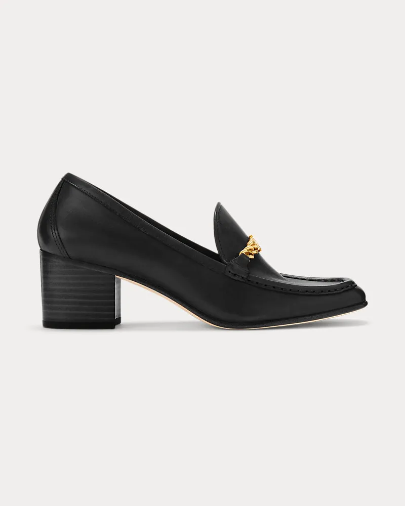 Ralph Lauren Pumps Winslet aus poliertem Leder Black