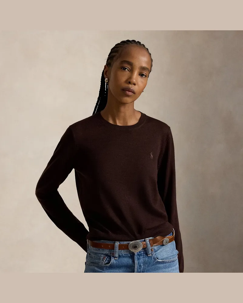 Ralph Lauren Wollpullover mit Rundhalsausschnitt Brown