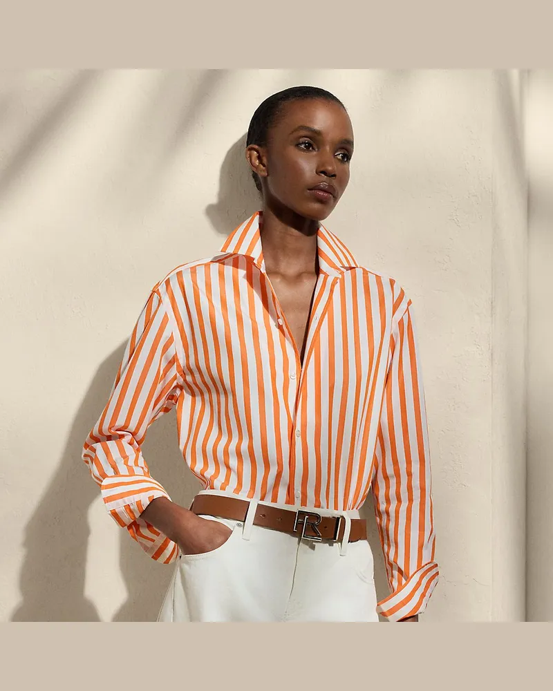 Ralph Lauren Relaxed-Fit Capri-Hemd mit Streifen Orange