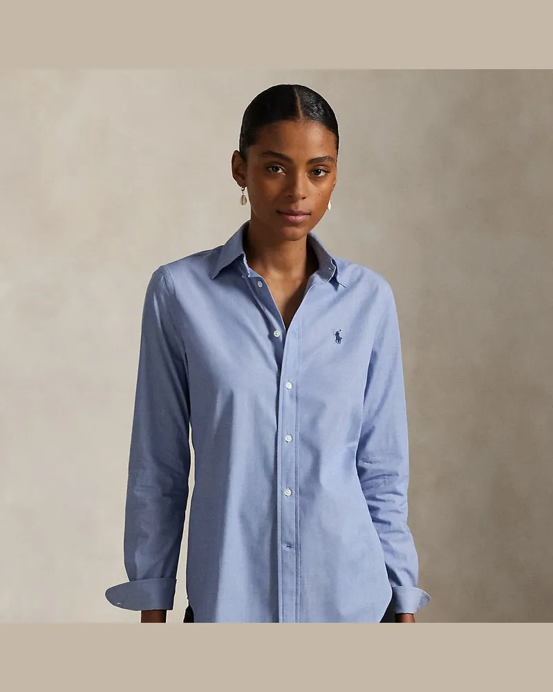 Ralph Lauren Slim-Fit Baumwollhemd mit Stretch Blue