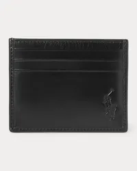 Ralph Lauren Kartenetui aus Leder mit Pony-Muster Black