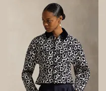 Schößchen-Jacke aus floralem Tweed