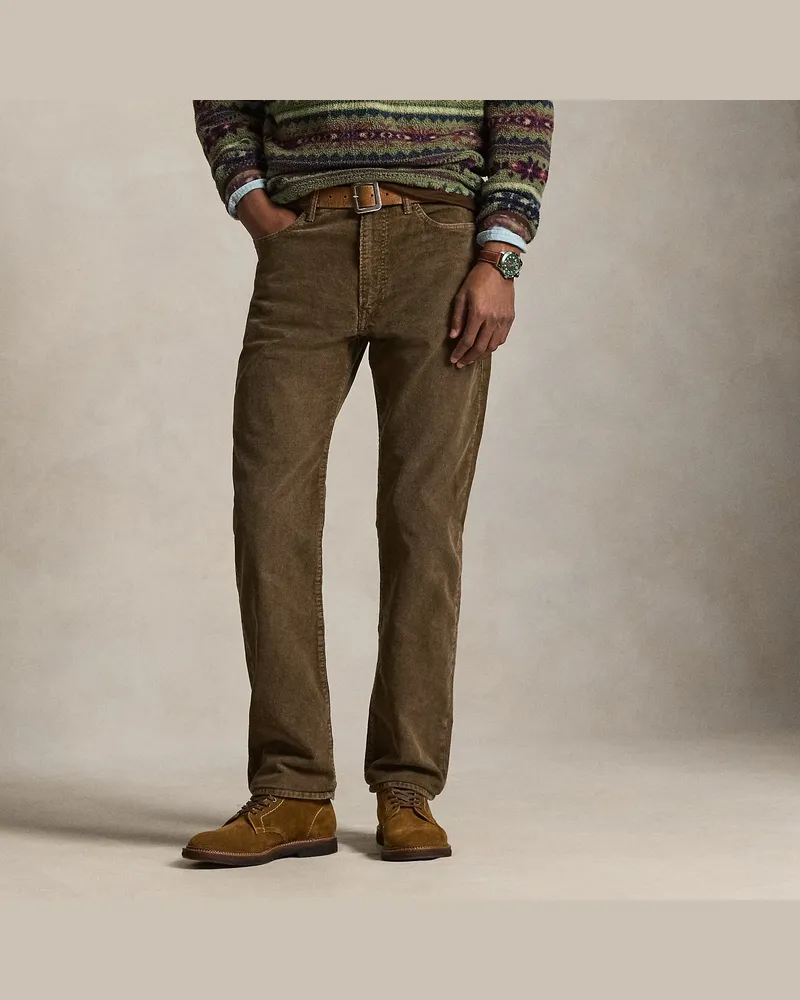Ralph Lauren Straight-Fit Kordsamthose Brown