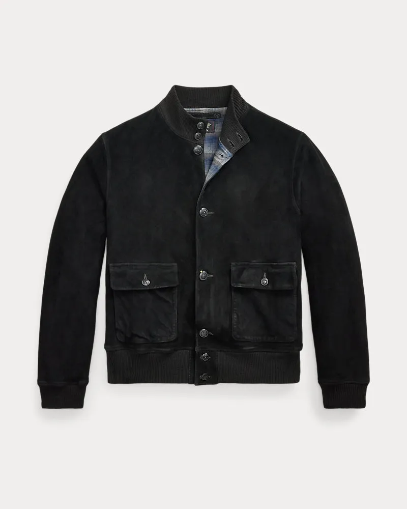 Ralph Lauren Bomberjacke aus Wildleder Black