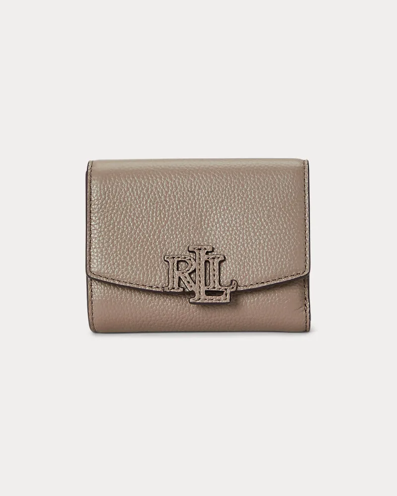 Ralph Lauren Kleine Narbenleder-Brieftasche Cameryn Brown