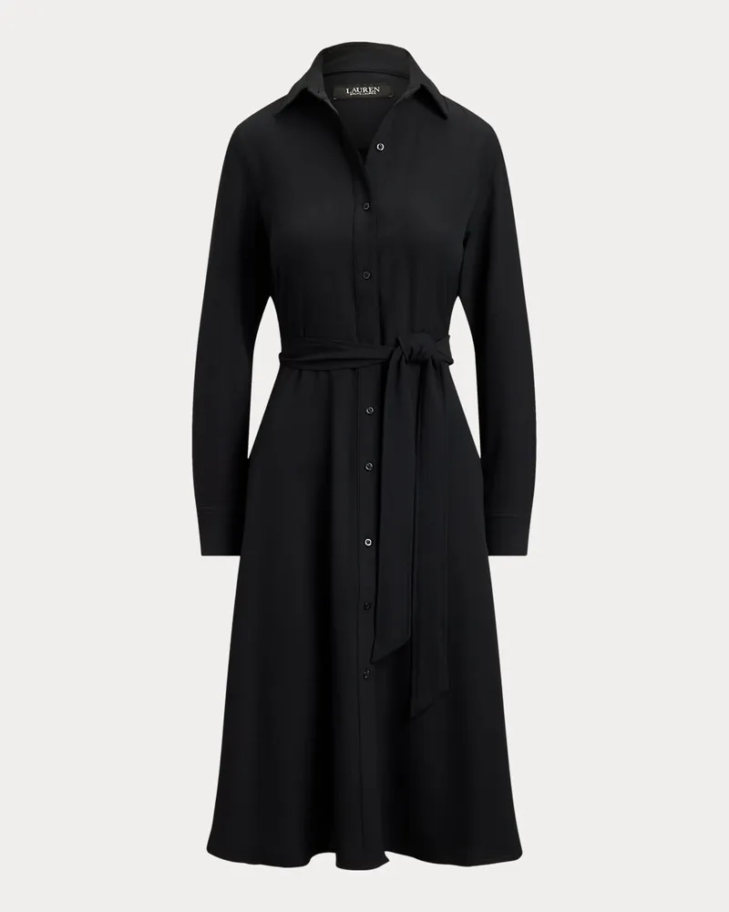 Ralph Lauren Georgette-Hemdkleid mit Gürtel Black