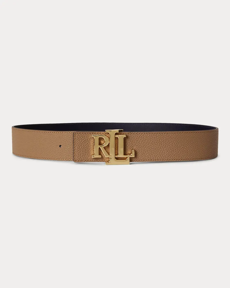 Ralph Lauren Breiter Leder-Wendegürtel mit Logo Multi