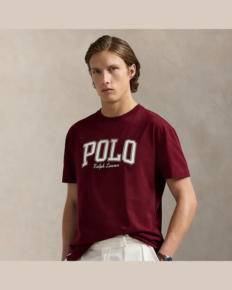Ralph Lauren Custom-Slim-Fit Jersey-T-Shirt mit Logo Red