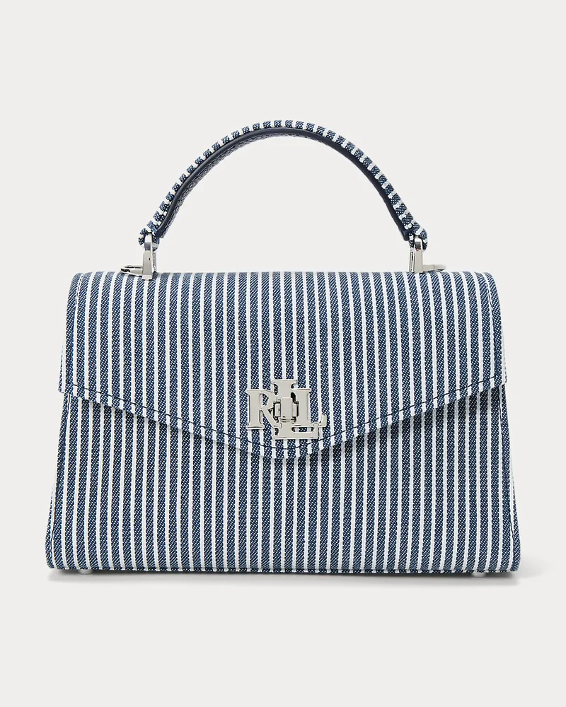 Ralph Lauren Kleine Umhängetasche Farrah mit Streifen Blue