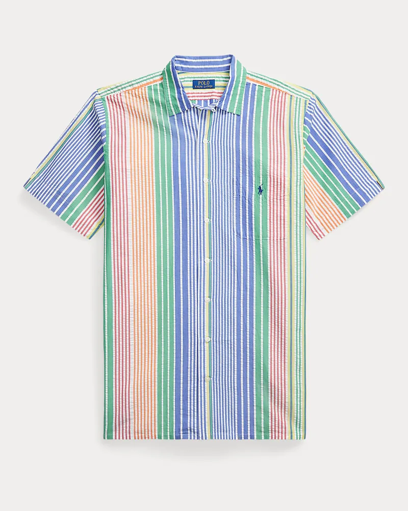 Ralph Lauren Große Größen - Gestreiftes Kurzarmhemd aus Seersucker Multi