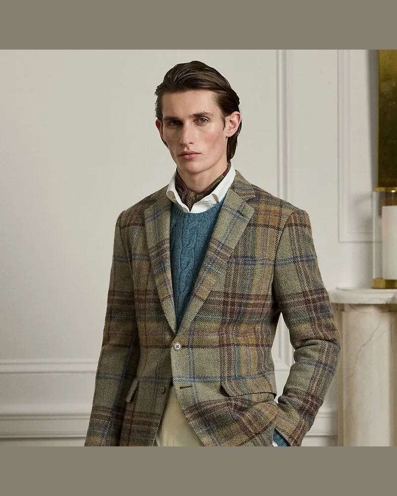 Ralph Lauren Handgeschneidertes Sakko Kent aus Wolle Green
