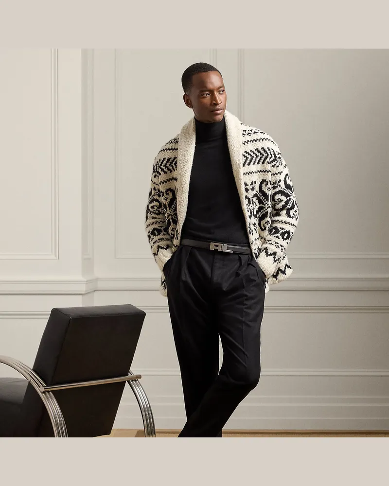 Ralph Lauren Handgeschneiderte Wollhose Gregory Black