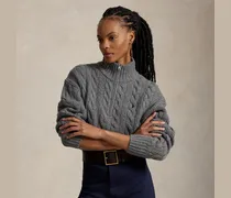 Woll-Kaschmir-Pullover mit Zopfmuster