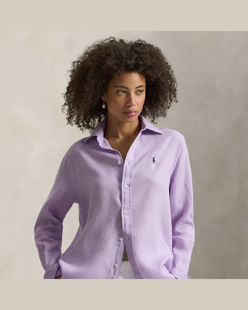 Ralph Lauren Classic-Fit Leinenhemd Purple