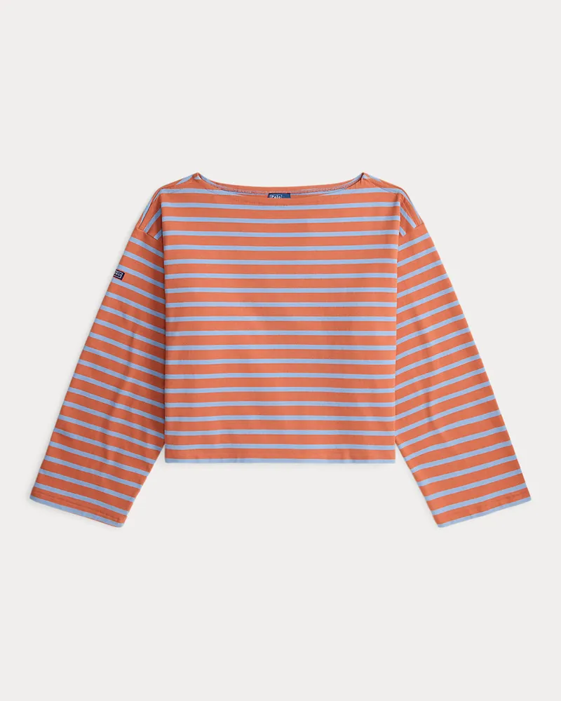 Ralph Lauren Gestreiftes Mariner-T-Shirt Red