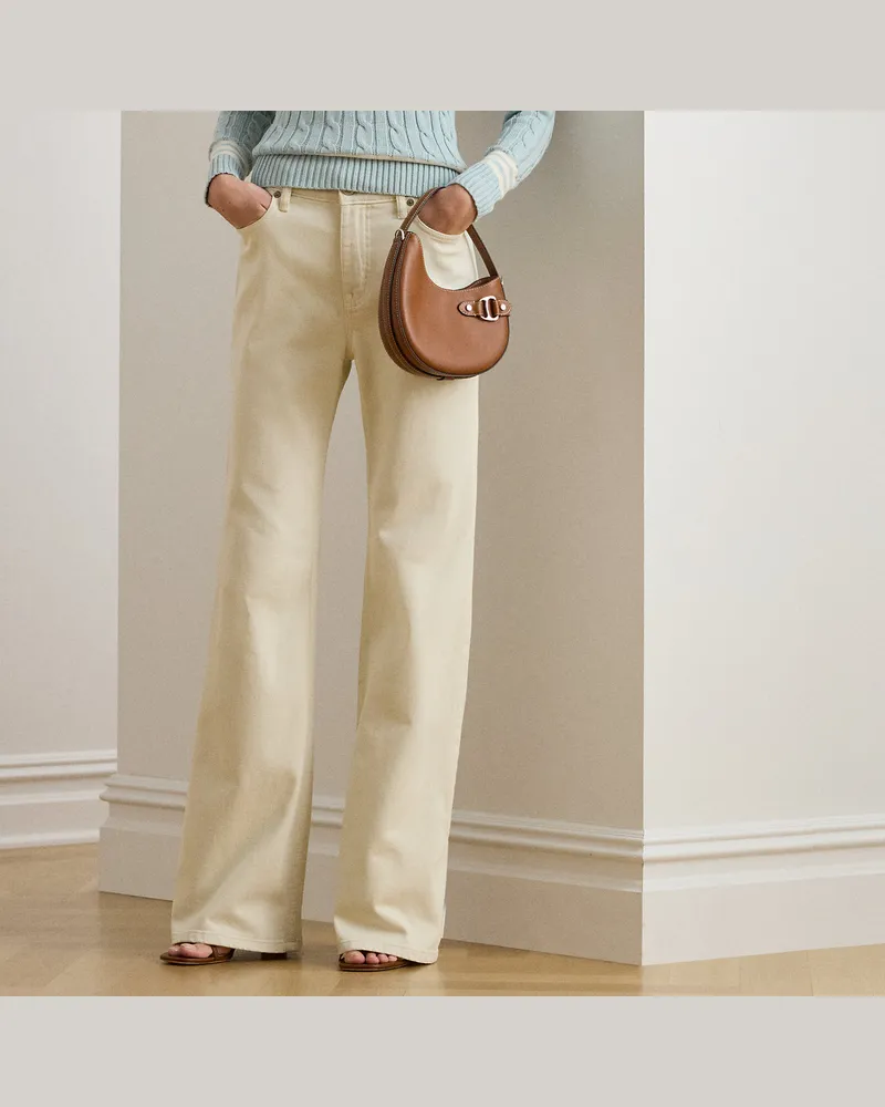 Ralph Lauren Ausgestellte Jeans mit hoher Leibhöhe Cream