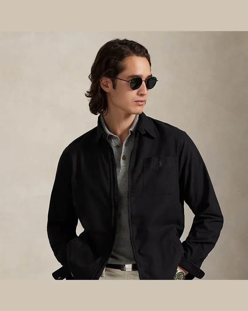 Ralph Lauren Konfektioniert gefärbte Oxford-Hemdjacke Black