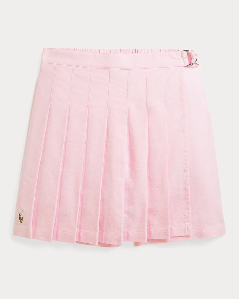Ralph Lauren Plissierter Oxford-Skort in Wickeloptik Pink