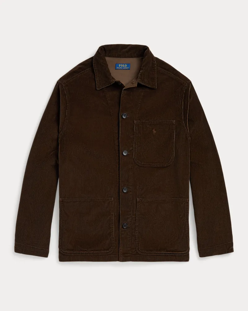 Ralph Lauren Utility-Hemdjacke aus Kordsamt Brown