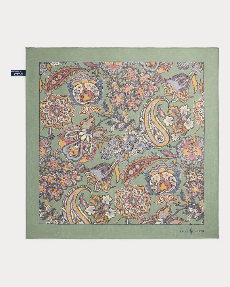 Ralph Lauren Leinen-Bandana mit Paisley-Motiv Green