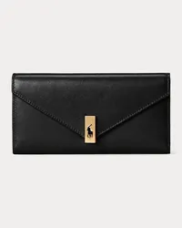 Ralph Lauren Lederbrieftasche Polo ID Black