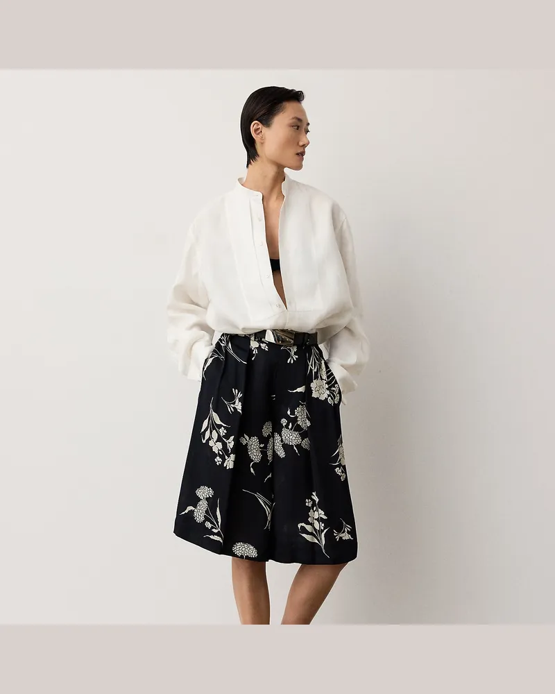 Ralph Lauren Florale Satin-Shorts Averey Black