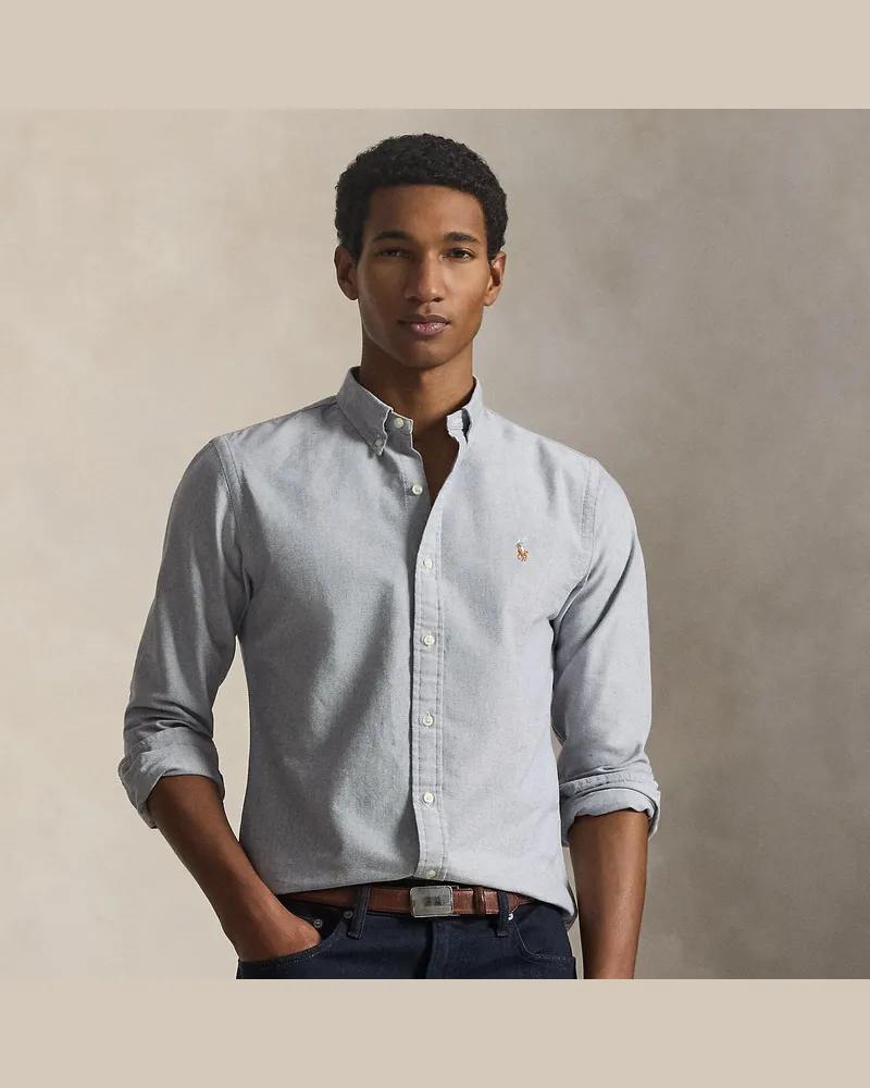 Ralph Lauren Slim-Fit Oxfordhemd Grey