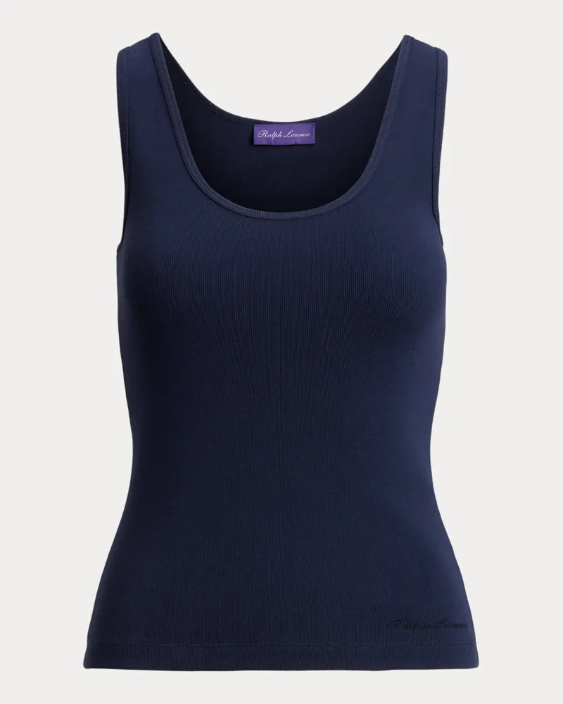 Ralph Lauren Geripptes Tanktop Ellis mit Baumwolle Blue