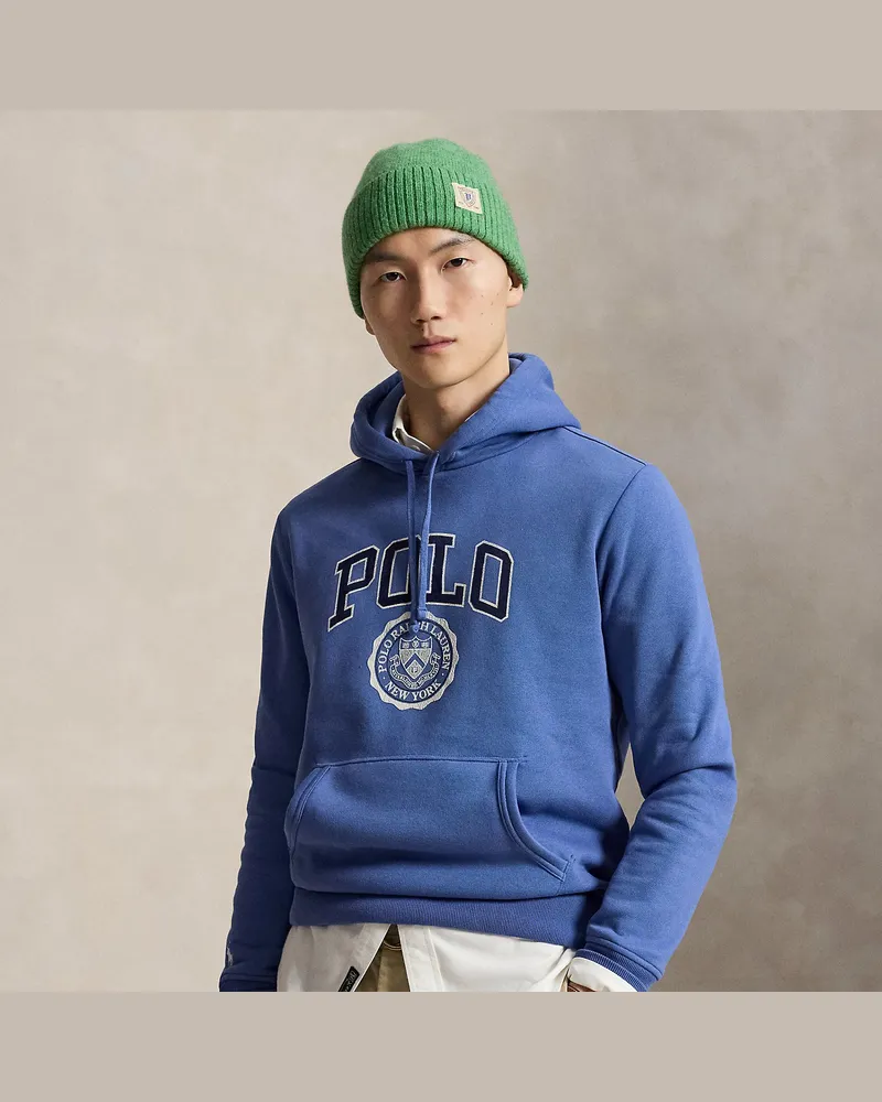 Ralph Lauren Fleece-Kapuzenpullover mit Logo Blue