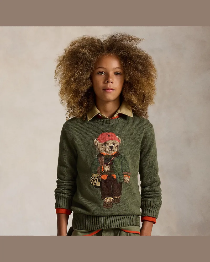 Ralph Lauren Pullover mit Polo Bear Green