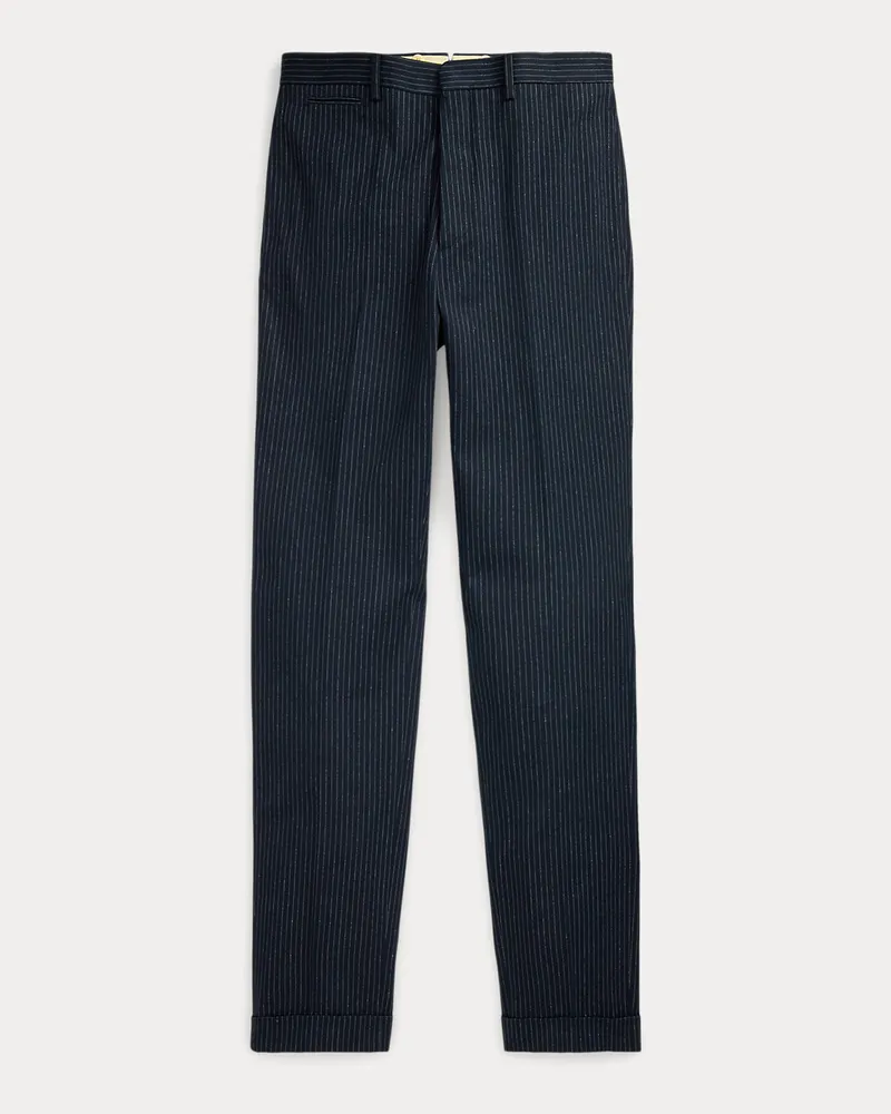 Ralph Lauren Gestreifte Slim-Fit Fischgrat-Anzughose Blue