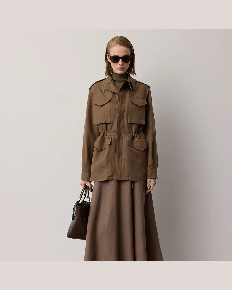 Ralph Lauren Leinenrock Kenzie Brown