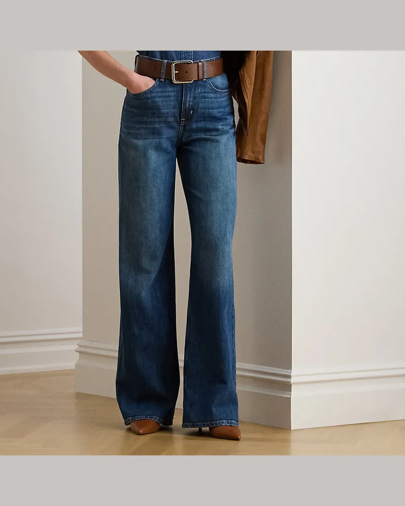 Ralph Lauren Jeans mit hoher Leibhöhe und weitem Bein Blue
