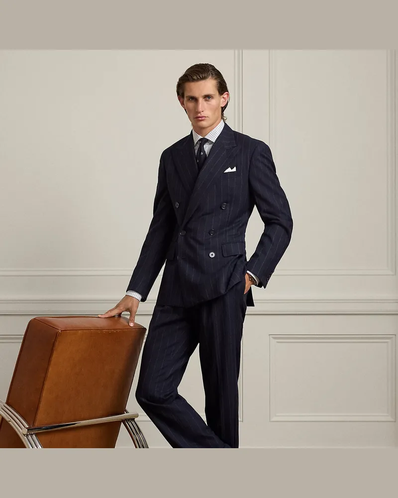 Ralph Lauren Handgeschneiderter Wollanzug Gregory Blue